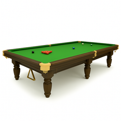 12-Foot Snooker Table Built to Tournament Standards, Italian Slate, Hardwood Frame, Tournament Cushions
