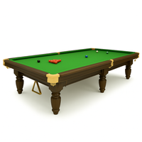 12-Foot Snooker Table Built to Tournament Standards, Italian Slate, Hardwood Frame, Tournament Cushions