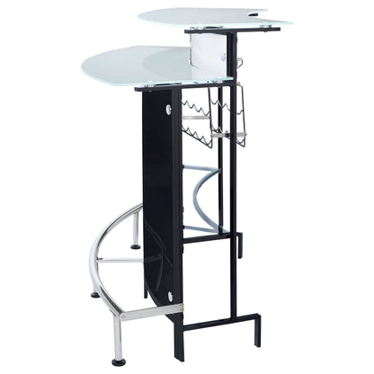 Coaster Keystone Curved Glass Top Home Bar Cabinet with Wine Storage - Black