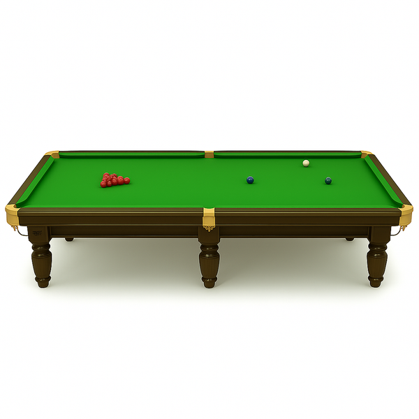 12-Foot Snooker Table Built to Tournament Standards, Italian Slate, Hardwood Frame, Tournament Cushions