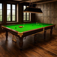 12-Foot Snooker Table Built to Tournament Standards, Italian Slate, Hardwood Frame, Tournament Cushions
