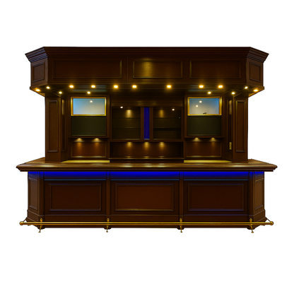 Orion Luxe LED Mahogany Home Bar
