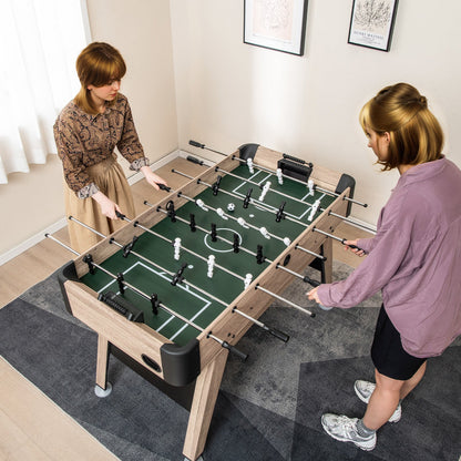 54-Inch Foosball Table with 26 Players, 2 Balls and Adjustable Leg Levelers — Natural Finish