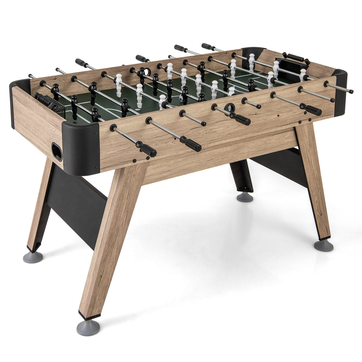 54-Inch Foosball Table with 26 Players, 2 Balls and Adjustable Leg Levelers — Natural Finish