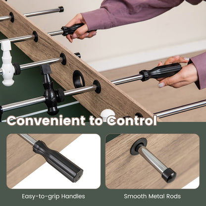 54-Inch Foosball Table with 26 Players, 2 Balls and Adjustable Leg Levelers — Natural Finish