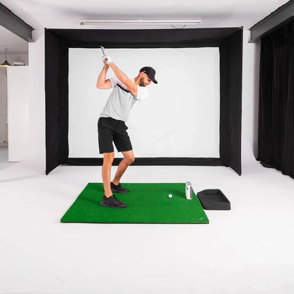 GolfBays EasySim Golf Simulator Enclosure with Lite Impact Screen and Black Surround