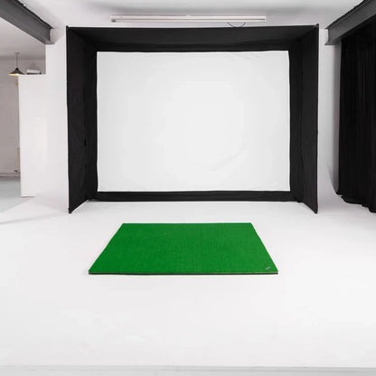 GolfBays EasySim Golf Simulator Enclosure with Lite Impact Screen and Black Surround