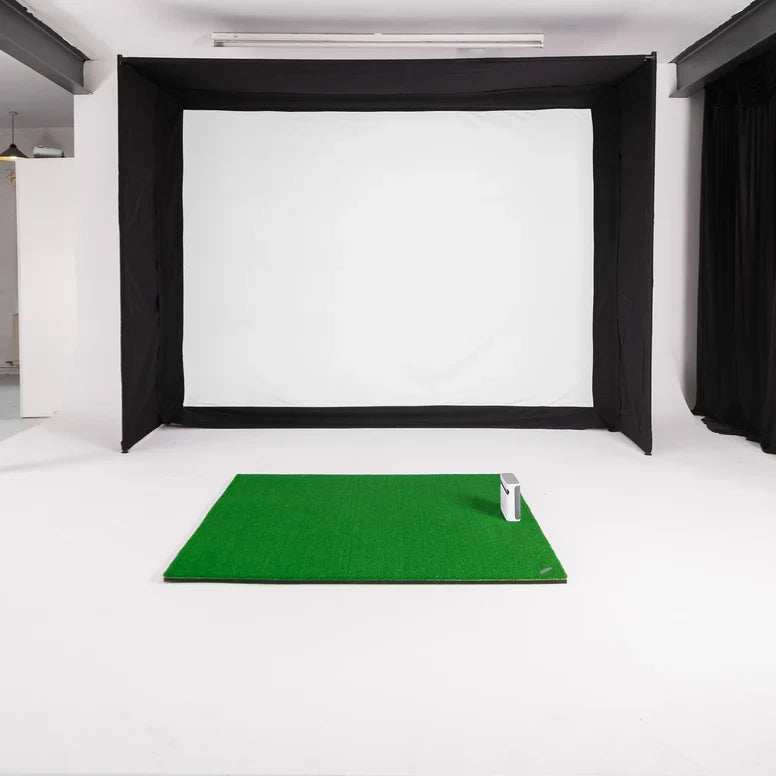 GolfBays EasySim Golf Simulator Enclosure with Lite Impact Screen and Black Surround