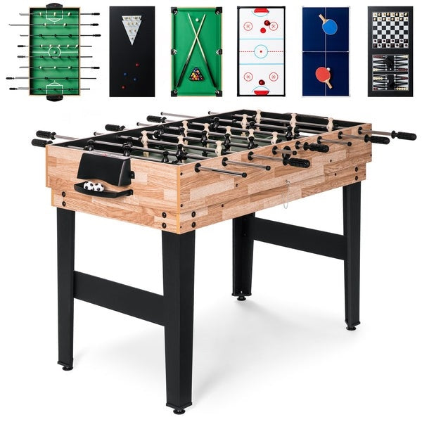 10-in-1 Multi-Game Table Set with Pool, Foosball, Table Tennis, Hockey and More