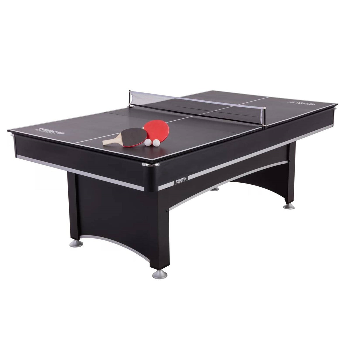 7-Foot 2-in-1 Pool Table and Table Tennis Conversion Top Set