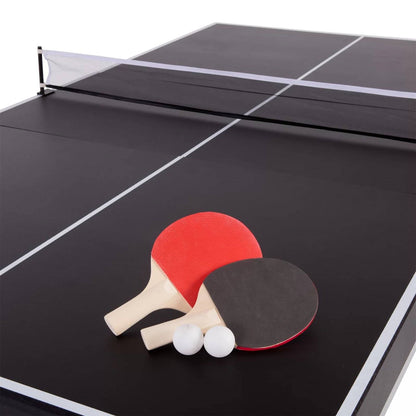 7-Foot 2-in-1 Pool Table and Table Tennis Conversion Top Set