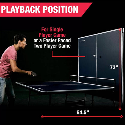 9-Foot Folding Table Tennis Table with Net, Two Paddles and Two Balls