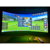 Golf Simulator Designed for Home Practice, 4K Ultra-HD Projection, Dual High-Speed Cameras, 40 Golf Courses