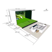 Golf Simulator Designed for Home Practice, 4K Ultra-HD Projection, Dual High-Speed Cameras, 40 Golf Courses
