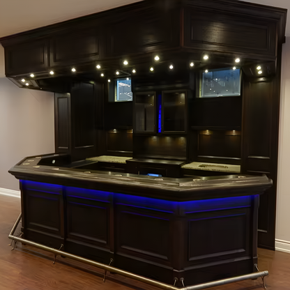 Orion Luxe LED Mahogany Home Bar