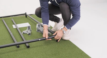 GolfBays SimBox Golf Simulator Enclosure with PRO+ Impact Screen and Side Barriers