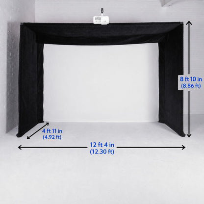 GolfBays Lux Golf Simulator Enclosure with PRO+ Impact Screen