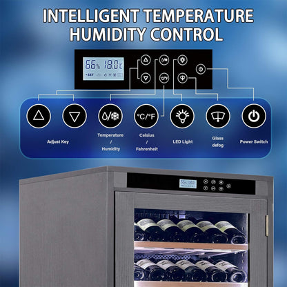102-Bottle Temperature-Controlled Wine Cabinet with Multi-Tier Storage