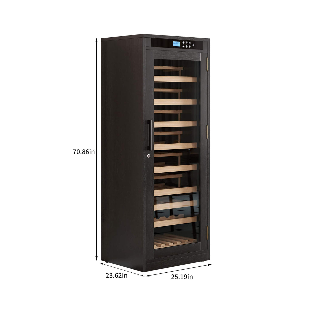 102-Bottle Temperature-Controlled Wine Cabinet with Multi-Tier Storage