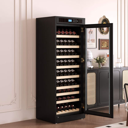 102-Bottle Temperature-Controlled Wine Cabinet with Multi-Tier Storage