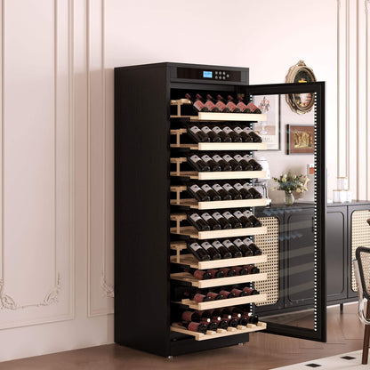 102-Bottle Temperature-Controlled Wine Cabinet with Multi-Tier Storage